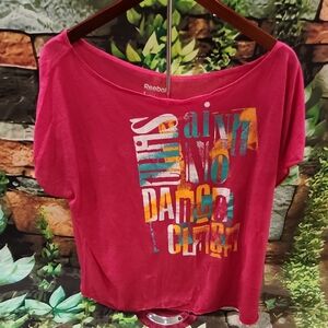 Reebok This Ain't No Dance Class Pink Graphic Women's Top